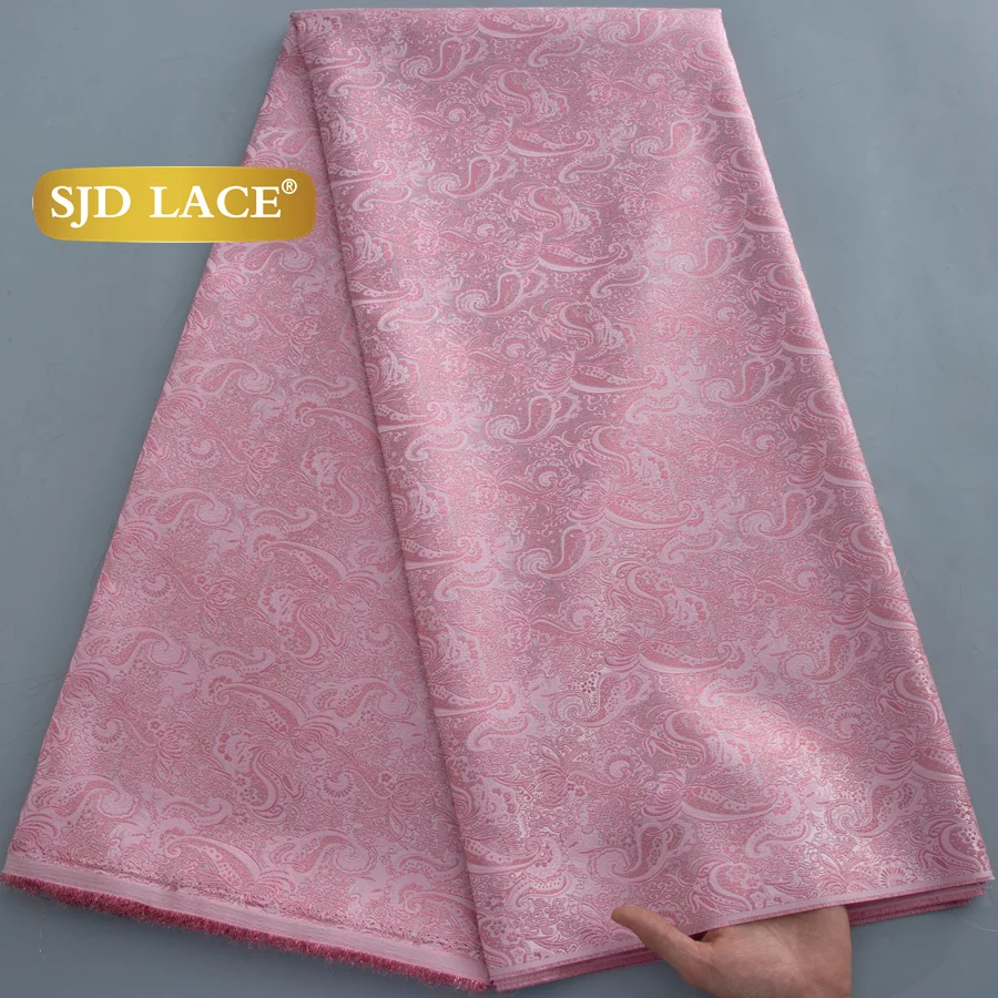 

SJD LACE French African Brocade Lace Fabrics 2026 New Nigerian Organza Jacquard Gilded Lace for Sewing Women Wedding Dress 4809