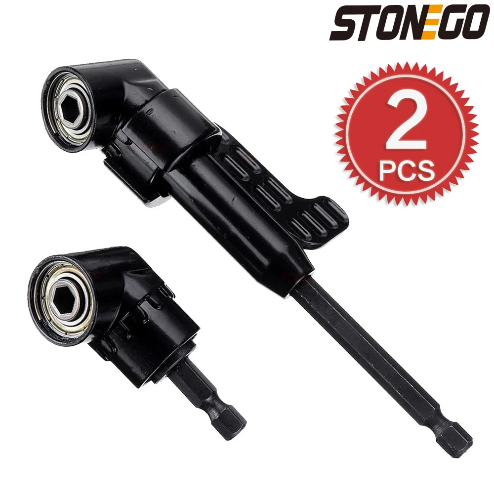 STONEGO 1PC/2PCS 105 Degree Angle Extension Screw Driver Socket Holder Adapter for Screwdriver Bit