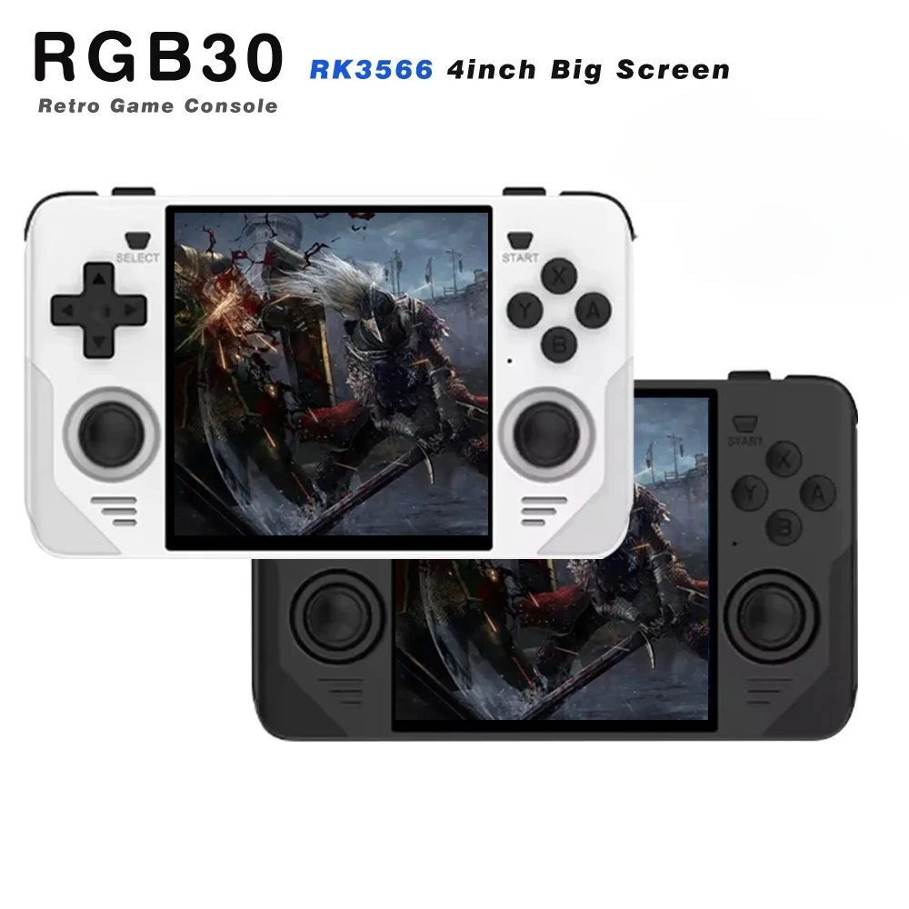 

NEW RGB30 Retro Pocket 720*720 4 Inch Ips Screen Built-in WIFI RK3566 Open-Source Handheld Game Console Children's Gifts