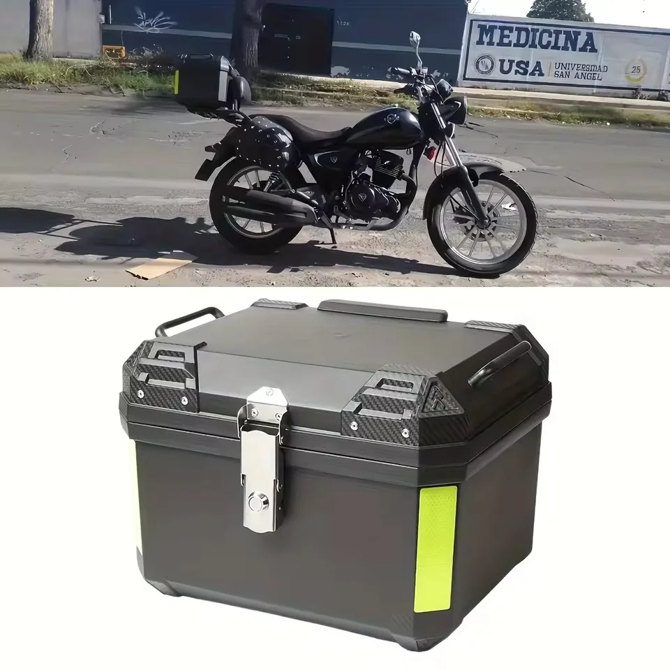 

45L High Capacity Motorcycle Trunk Helmet Box Universal Top Case Waterproof Tail Box For Helmet and Luggage Storage