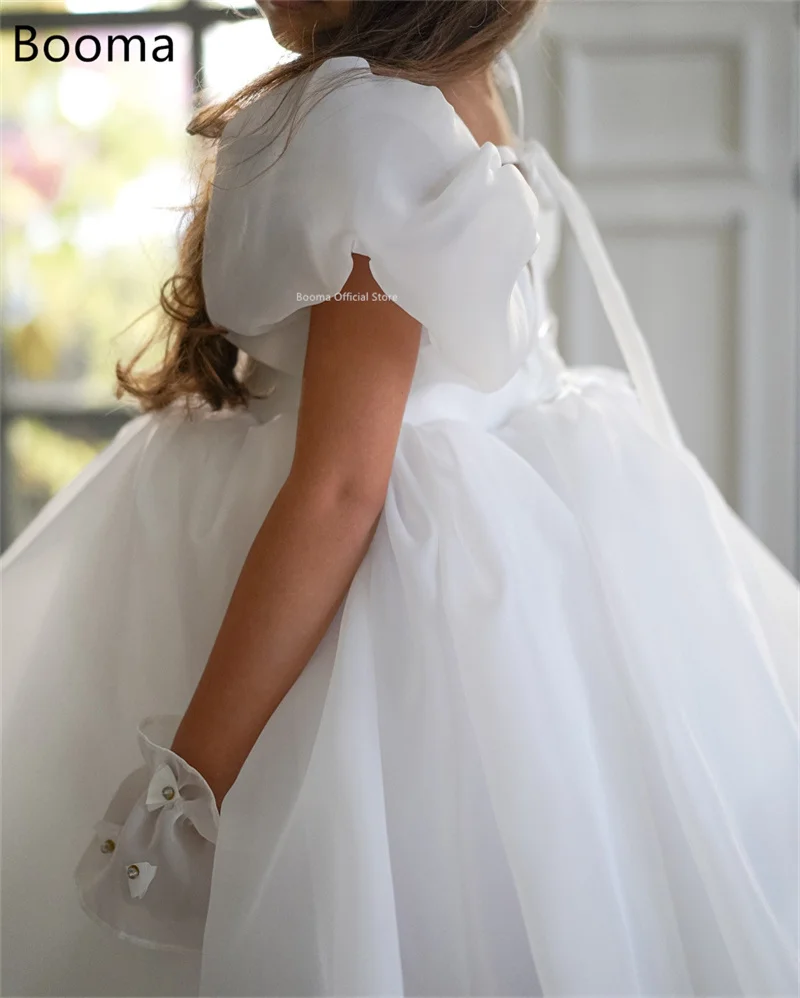 Booma A-Line Flowers Girl Dresses Wedding Party Dress for Kids Flowers Knee-Length Girls Prom Gowns Customized 2025