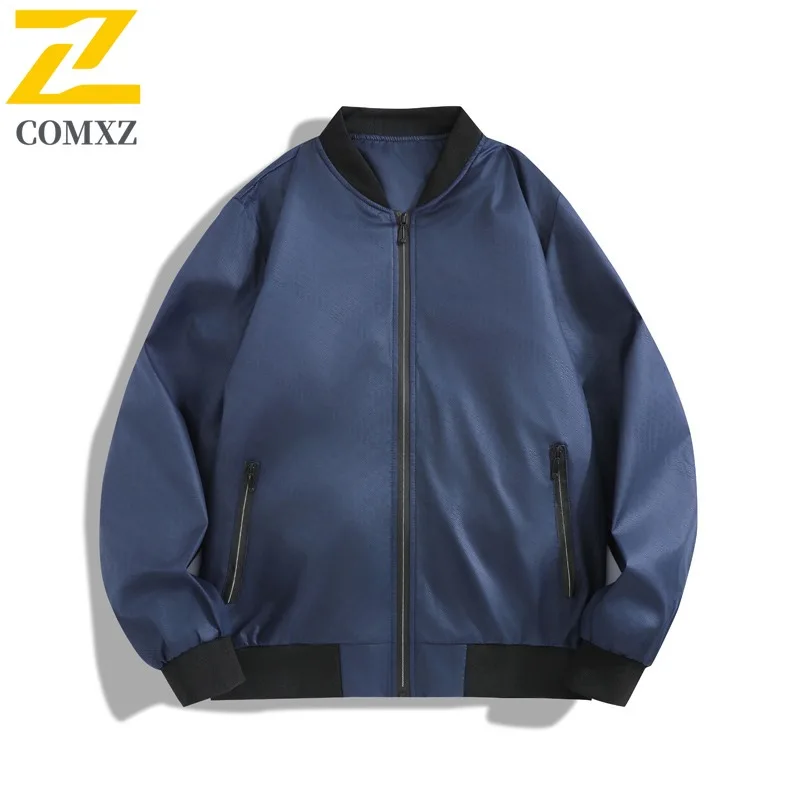 

COMXZ Leisure Baseball Men Jackets Baseball Collar Camping Lightweight Coat Diamond Shaped Design Versatile Autumn New Jacket