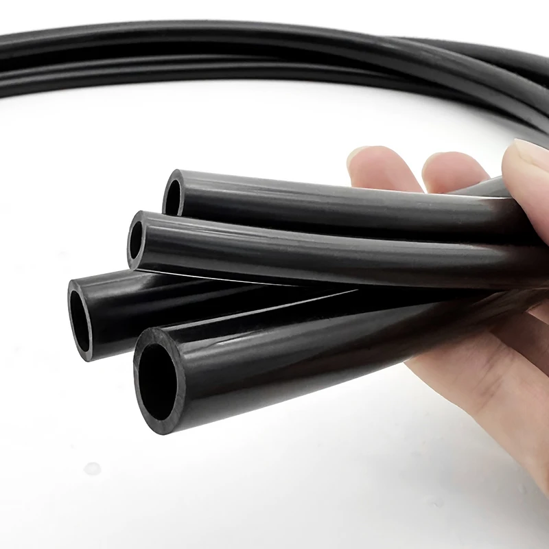 Food Grade Black Silicone Rubber Hose 2-31mm Outer Diameter Flexible Heat Resistant Silicone Tube For Water Liquid Conveying