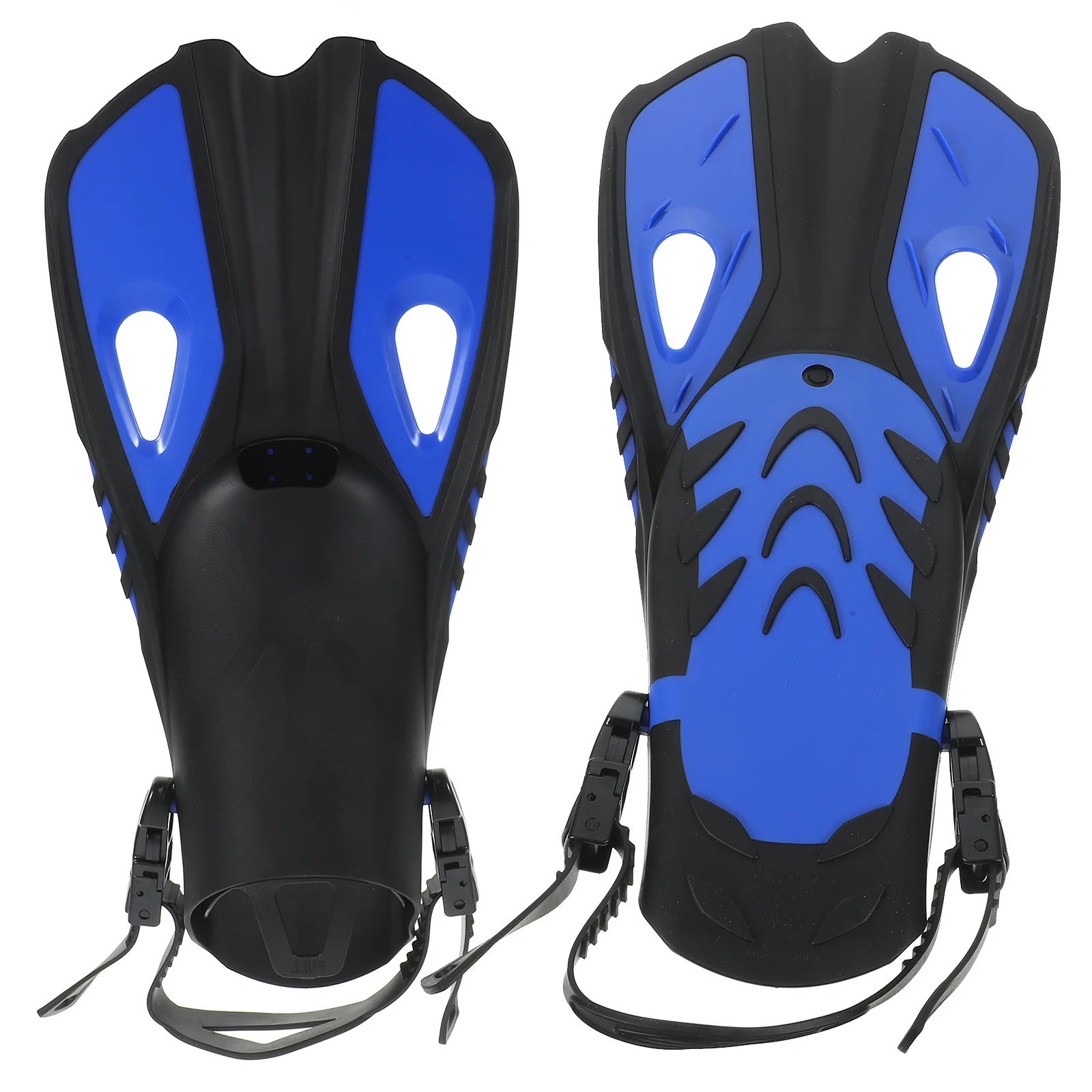 

1Pair Adults Diving Flippers Adjustable Swimming Heel Fins for Snorkeling Diving Fast Kick Hydromechanical Shape Blue Size S