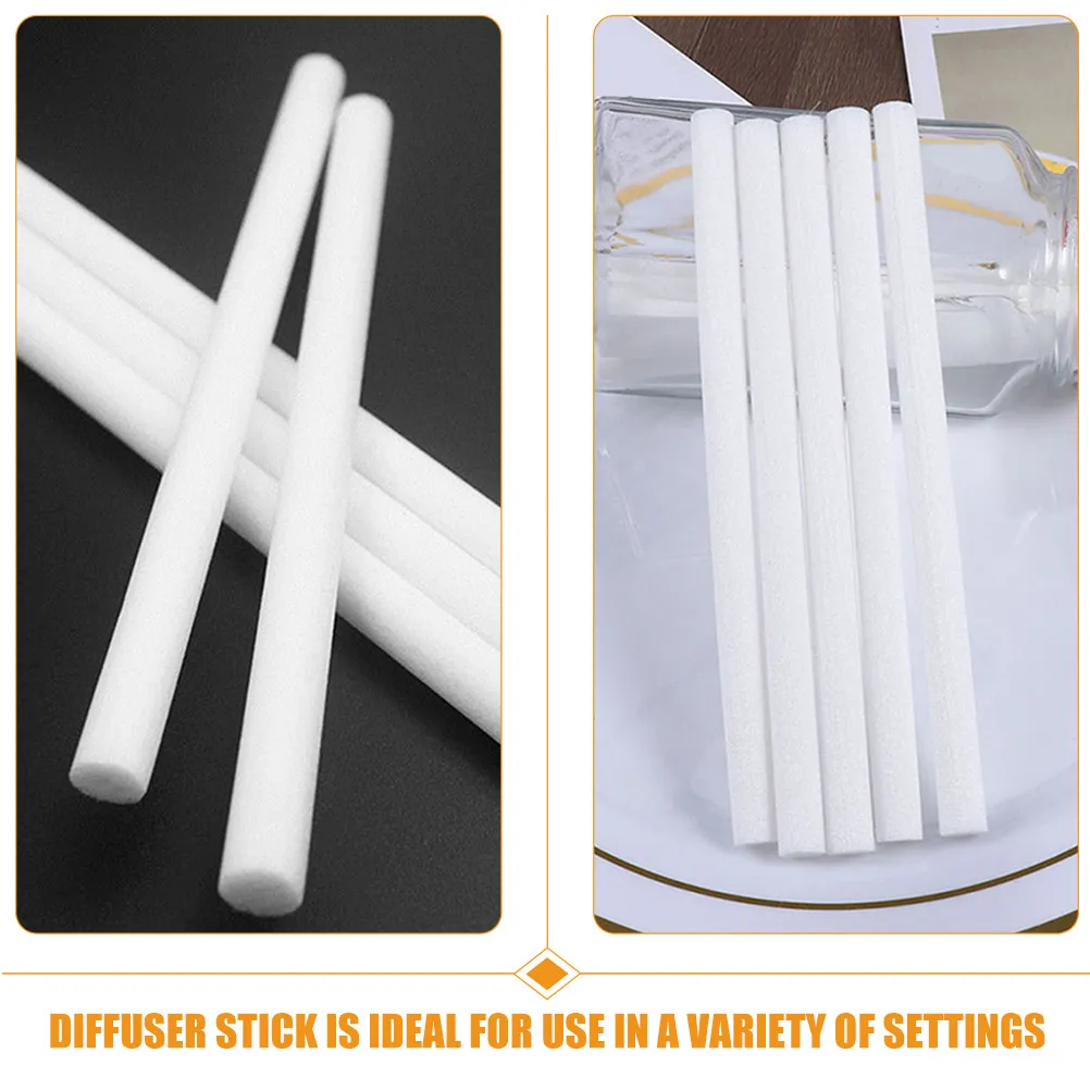 50Pcs Essential Oil Diffuser Sticks Premium Fiber Wicks Strong Water Absorption Porosity Distribution Long Life Humidifier