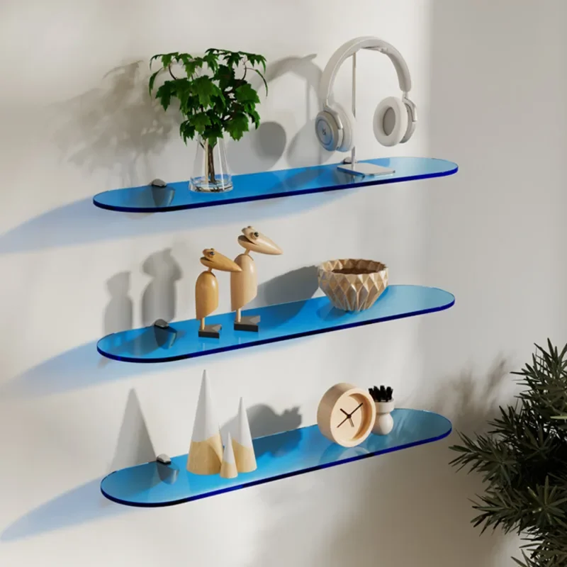 Acrylic Word Partition Decorative Wall Storage Shelves Stylish Living Room Background Wall Art Magazine Book Display Organizer - view 2