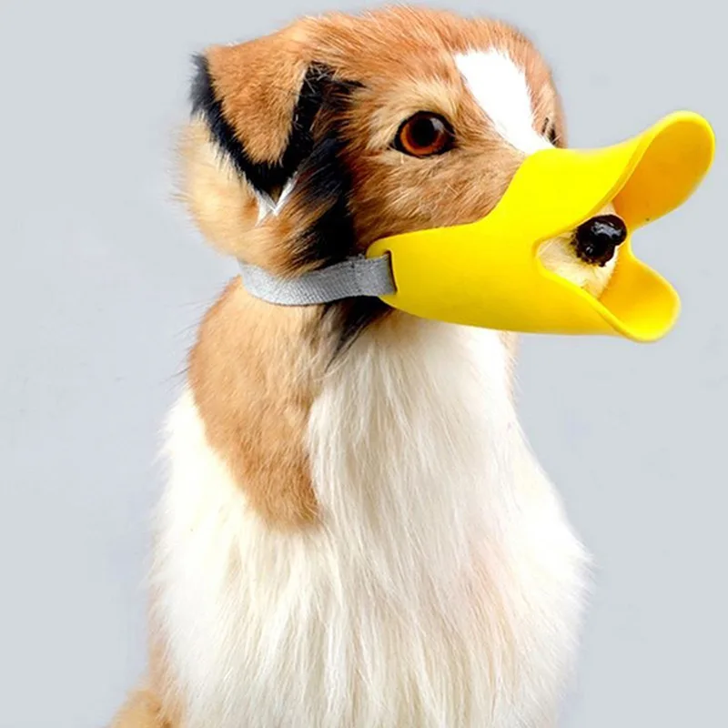 Adjustable Silicone Duck Muzzle: Anti-Bite Mouth Cover for Dogs - Effectively Stops Barking and Biting - Essential Pet Accessory