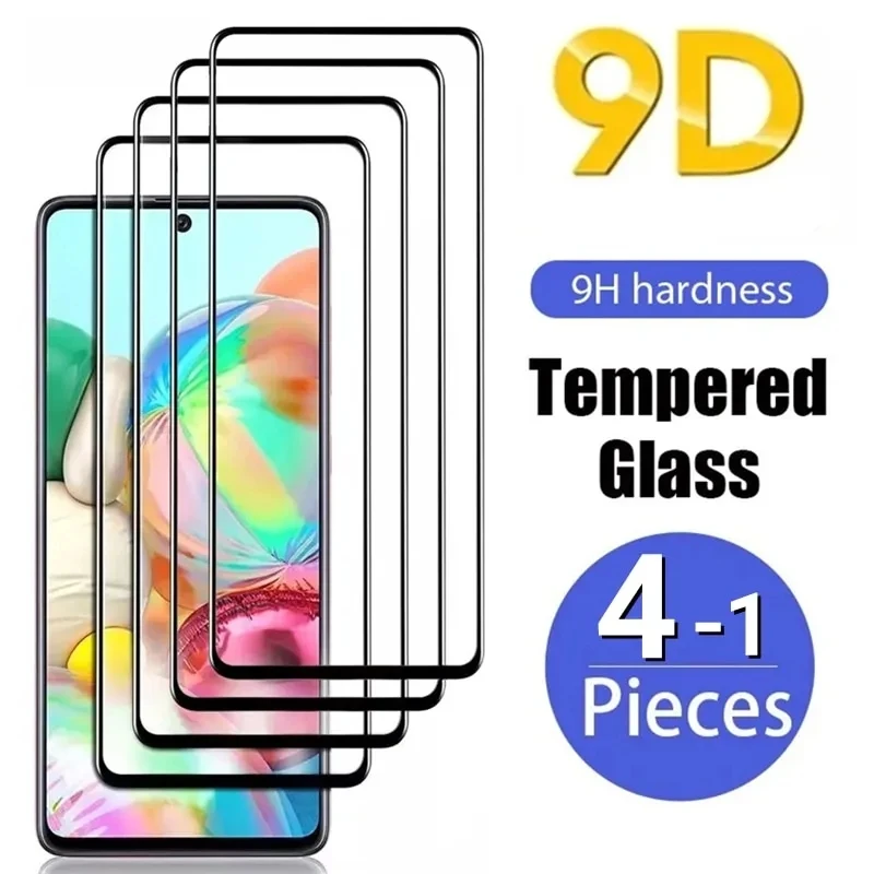 

4-1 PCS Tempered Glass For Samsung Galaxy A01 A11 A21 A41 A51 5G Screen Protector For Samsung A02 A22 A32 A72 4G A10 A20 Film 9D