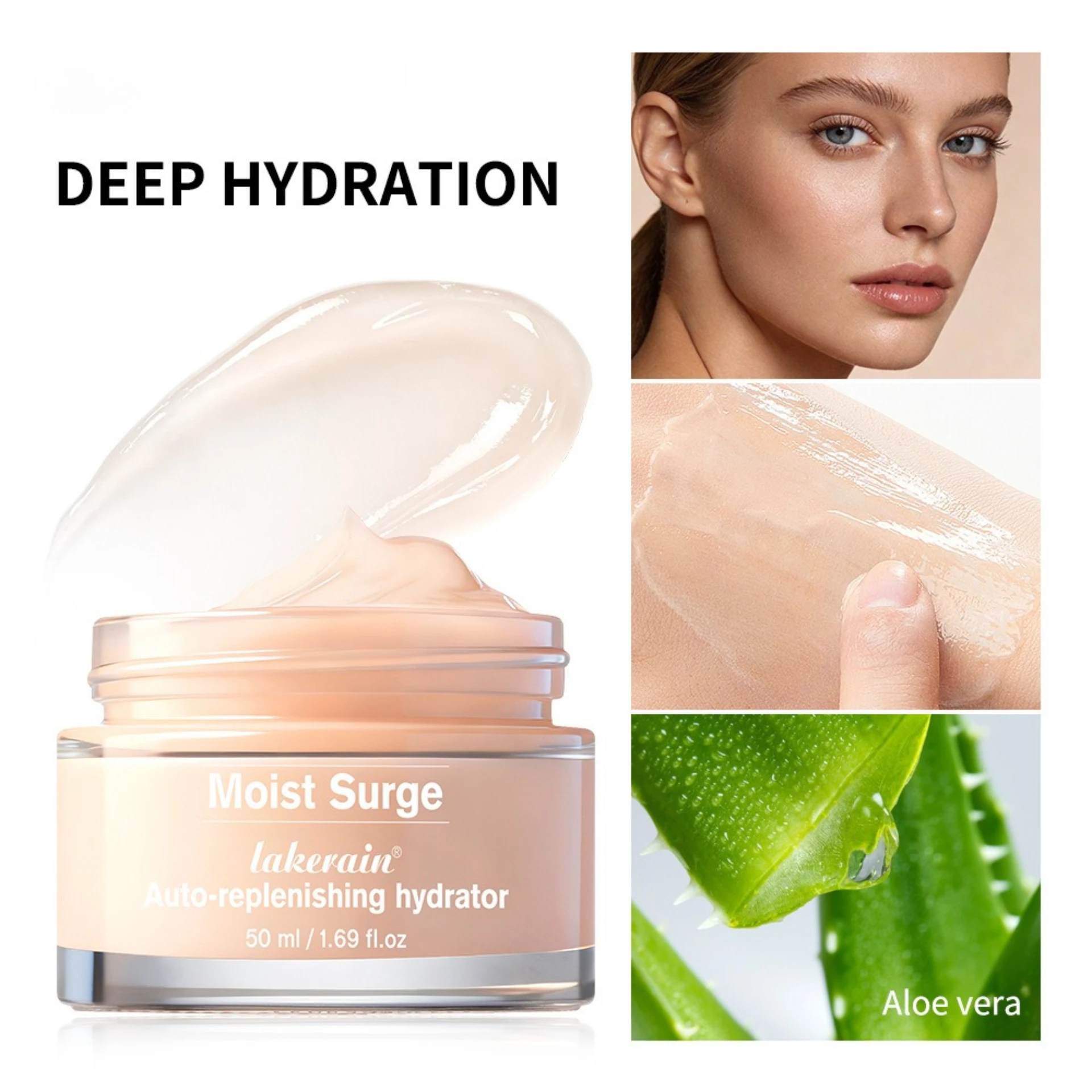 Facial Light Hydrating Gel Cream Long-lasting Moisturizing Foundation Cream Easy Absorption Deep Hydrating Moisturizing Cream
