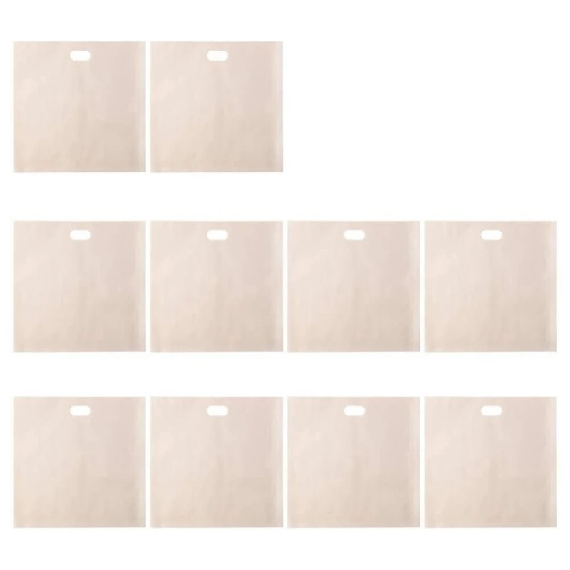 A01V-10 Pcs Toaster Bags, Non Stick Toaster Storage Bags Reusable Snacks Bags For Microwave Grill Toaster