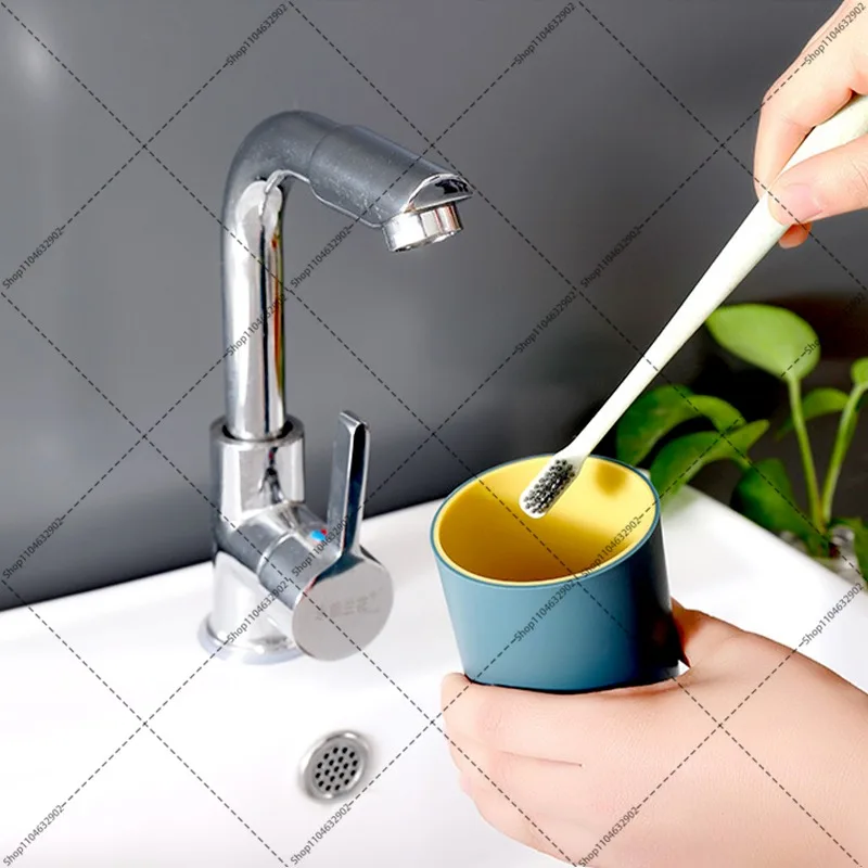 Totoro Toothbrush Cups Cartoon Anime Pattern Unisex Tooth Cup Trvel Portable Family Simple Couple Water Bottles Party Gifts New view 2