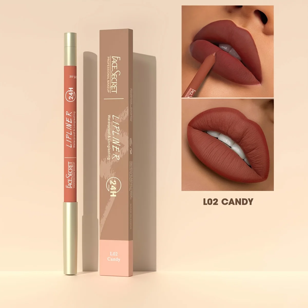 防水マットリップライナー、長持ち、防汚フォーミュラ、すべての肌タイプに対応する自動回転デザイン、12色