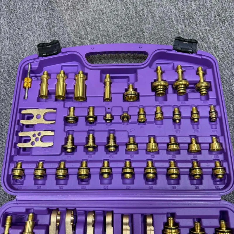 Detector de fugas de coche, herramienta de reparación de automóviles, excavadora de vehículos, aire acondicionado, condensador, 56 piezas