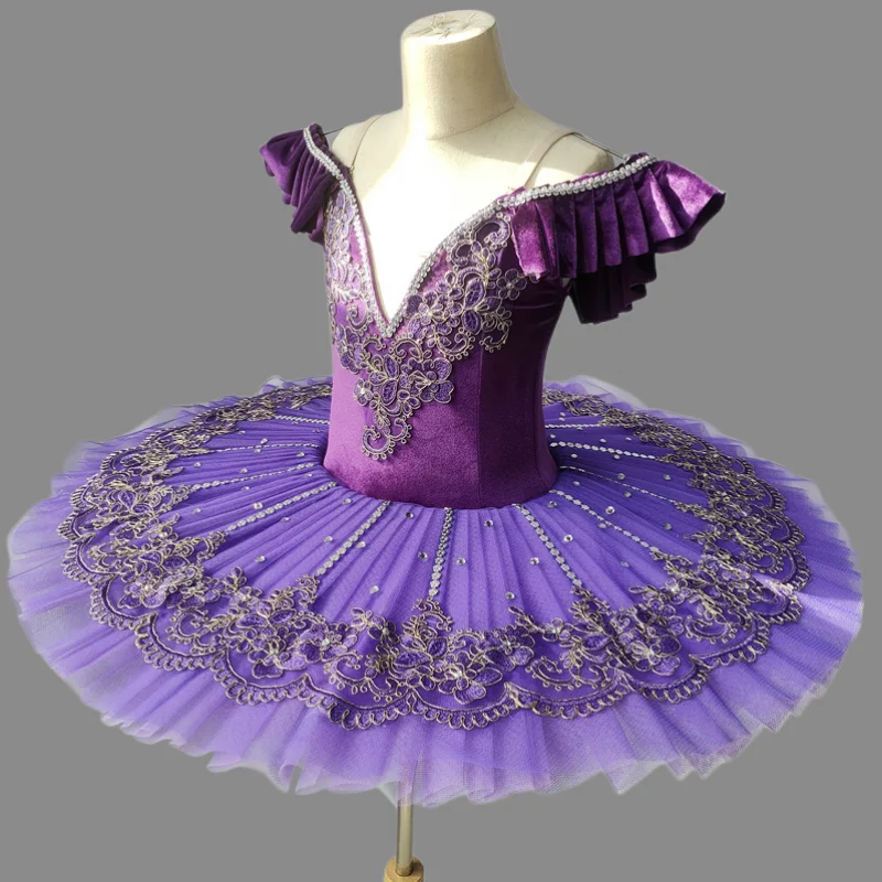 Novo vestido de balé infantil dança gaze meninas cisne lago desempenho ballet tutu