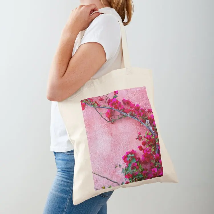 Bolso de mano con diseño de flor de Buganvilla, bolsos grandes para mujer, bolso de compras para mujer, bolso de lona, bolsos de entrega gratuita