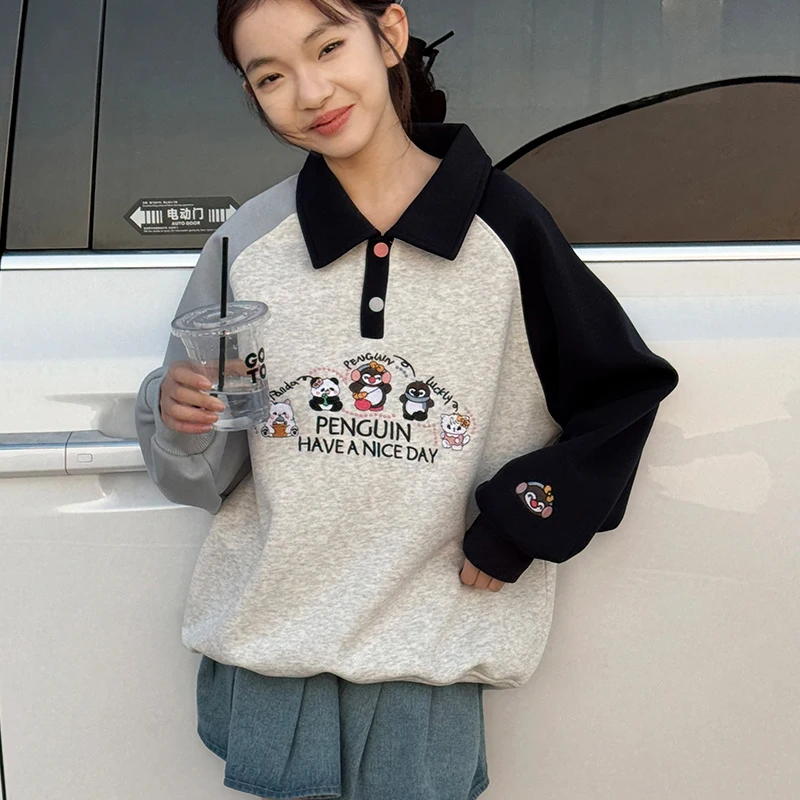 Girls' hoodie Korean style, girls' adults' children's spring and autumn season super huge beautiful stylish and fashionab