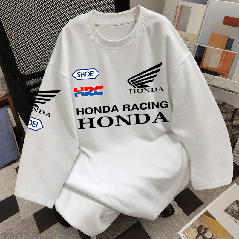 

Мужская футболка с длинными рукавами Honda Factory Team Autumncbr1000, одежда для велоспорта и гонок, хлопковая модная и элегантная