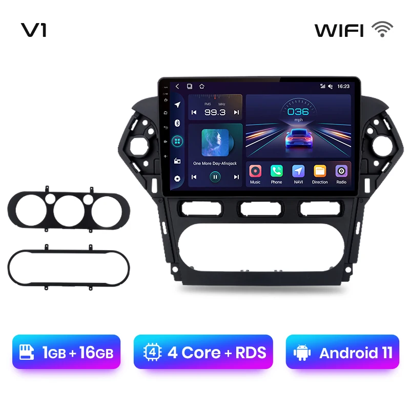 Junsun v1 Ai Voice Wireless Carplay Android Auto Radio pour Ford Mondeo 4 MK4 2010-2013 2014 4G Car Multimedia GPS 2DIN AUTORADIO