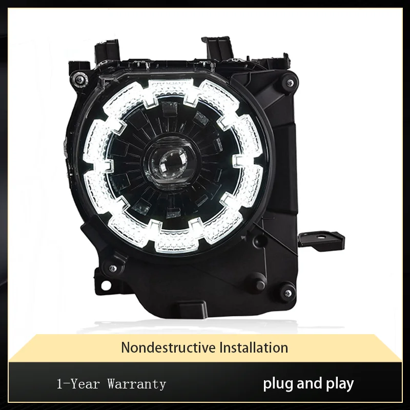 اكسسوارات المركبات لتويوتا لاند كروزر LC76 2024 الجبهة ضوء DRL رئيس مصباح سيارة بدوره إشارة ترقية LED عدسة المصباح السيارات #3