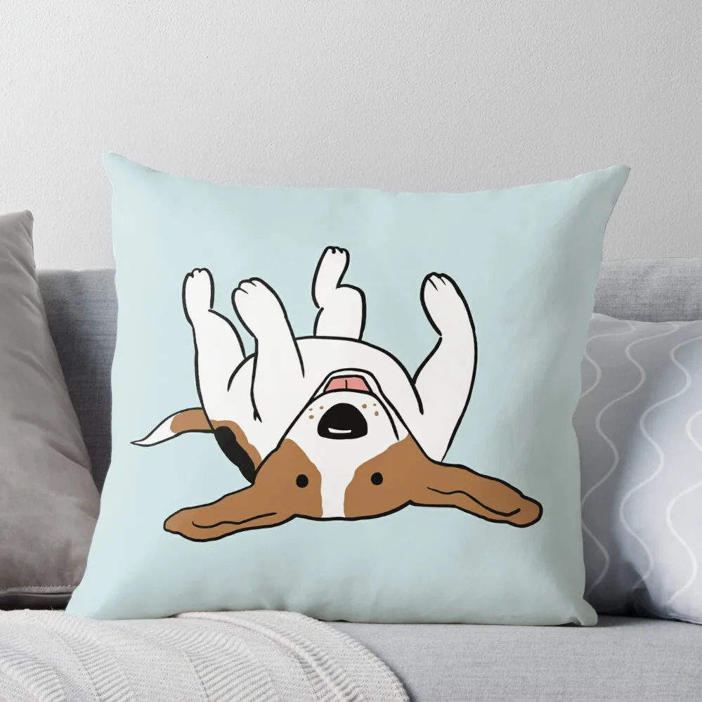 

Care-Free Beagle Throw Pillow pillow pillowcase Pillow Case Christmas