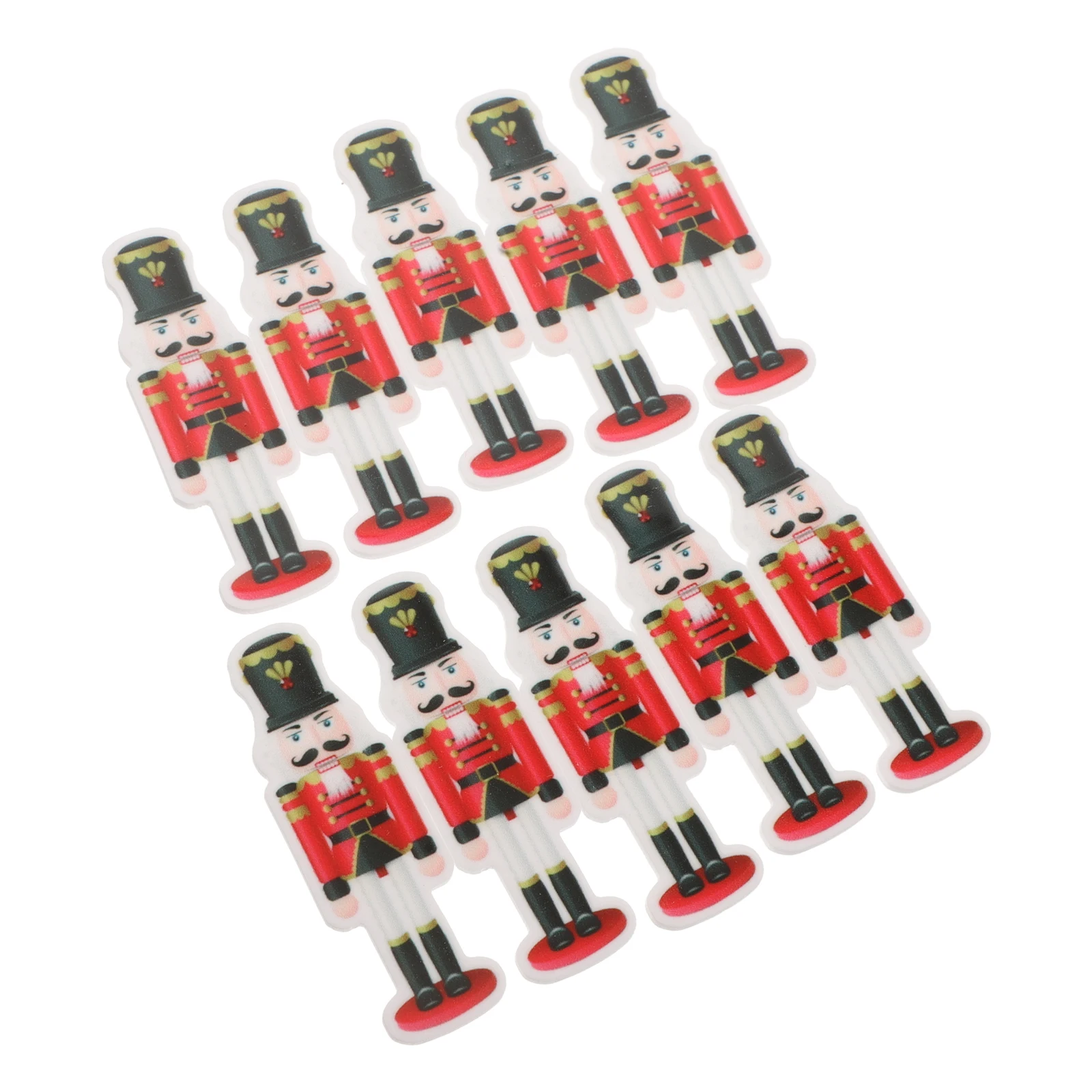 

10 Pcs Fridge Magnet Decorative Resin Nutcracker Soldier Stickers for Kitchen Home Office Metal Door Xmas Holiday