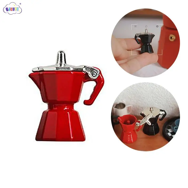 

Dollhouse Miniature Scene Toy Simulation Mini Coffee Pot Simulation Living Scene Coffee Model For Children Pretend Toys