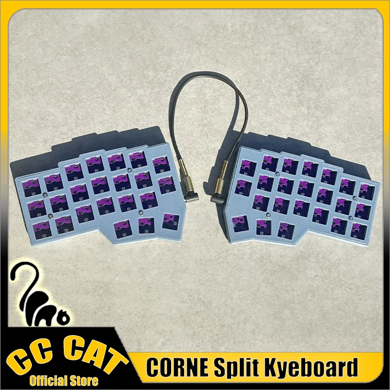 Corne V4 Split Keyboard Single Mode Split Keyboard Kit Support Qmk/Vial With 3.5mm Audio Line Hot Swap Customized Pc Accessories