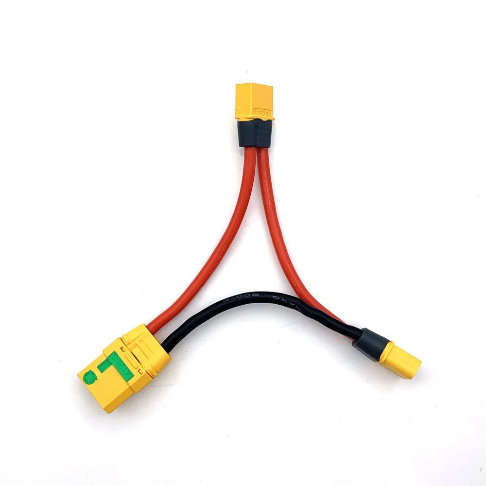 

XT60 TO XT90 Tandem Cables extension Wire 12AWG for Lithium battery Increase Voltage Model airplane RC Battery series connection