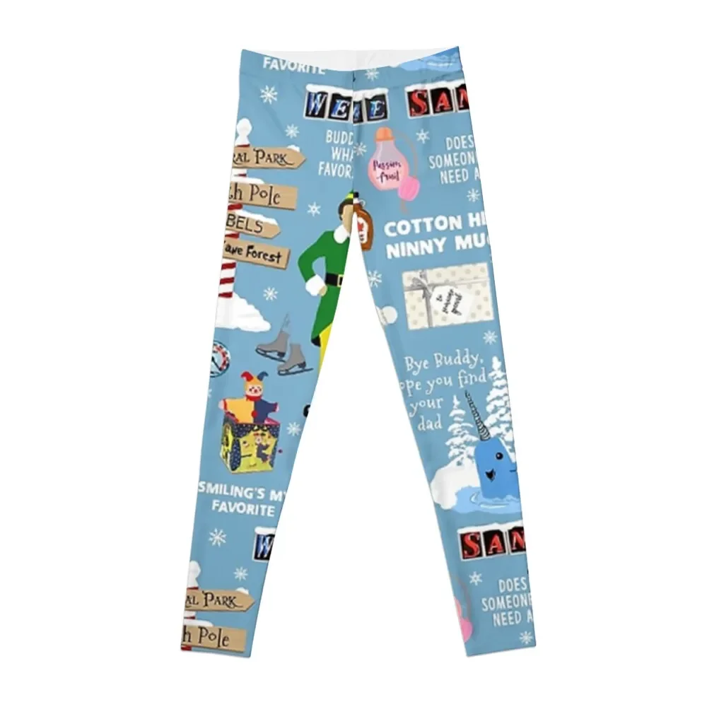

Buddy the Elf collage Leggings Clothing fitness workout shorts Womens Leggings