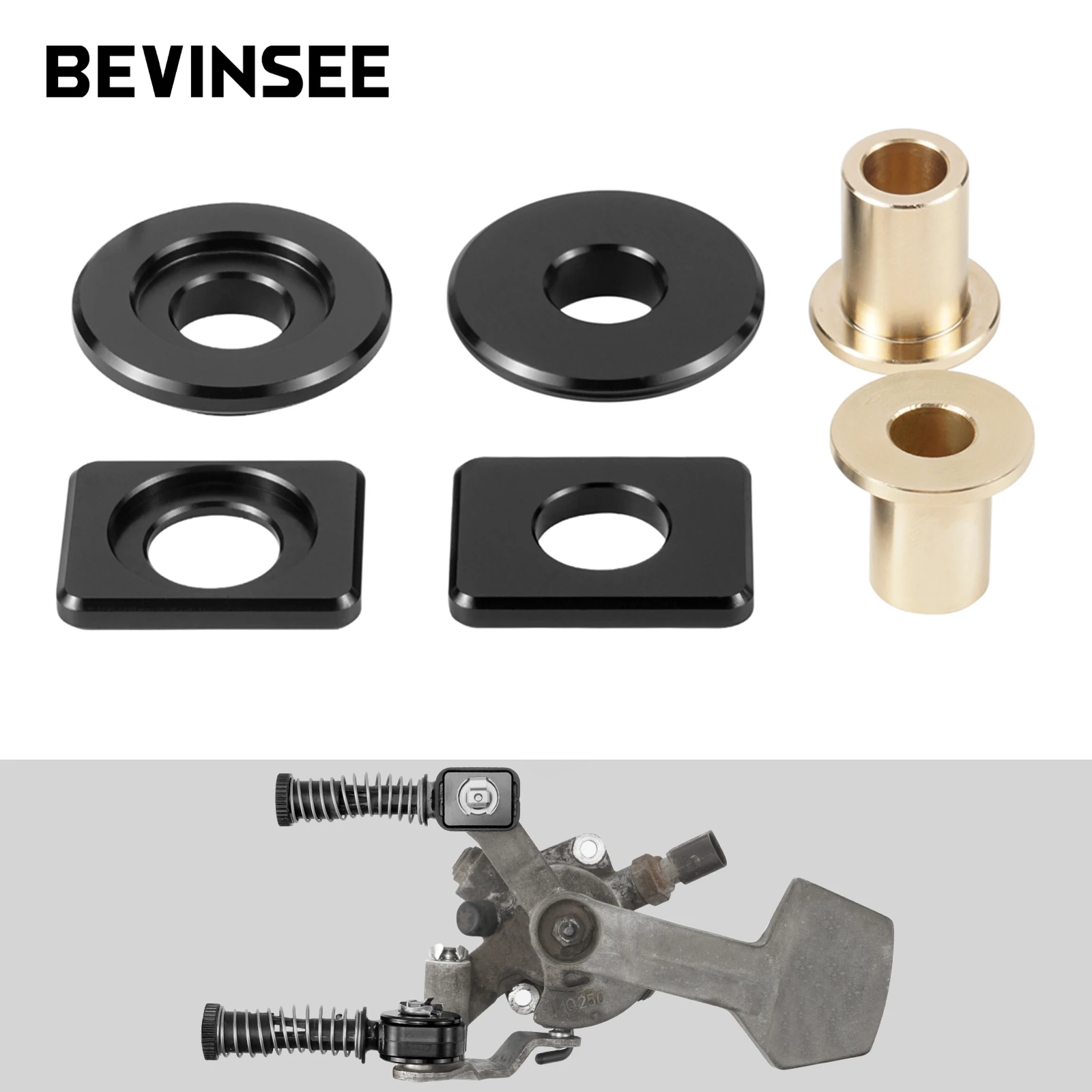 BEVINSEE Shifter Bushing Kit for 5 Speed Manual Gearbox MQ250, for VW for Volkswagen 1K0711761B 1J0711761C