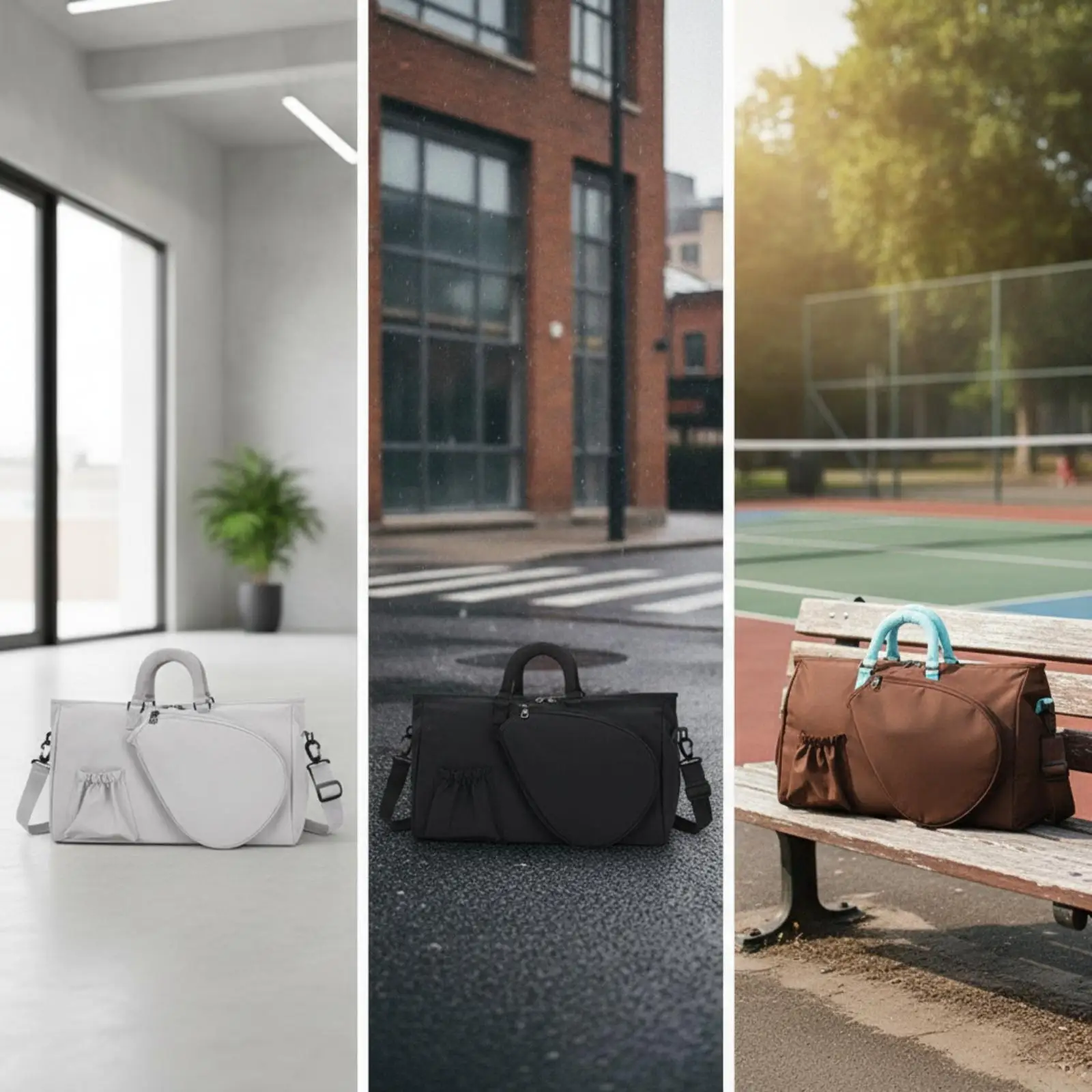 Racket Bag with Shoulder Strap | DoubleCarry, Streamlined, Racquet Bag with Accessory Pocket, for Training