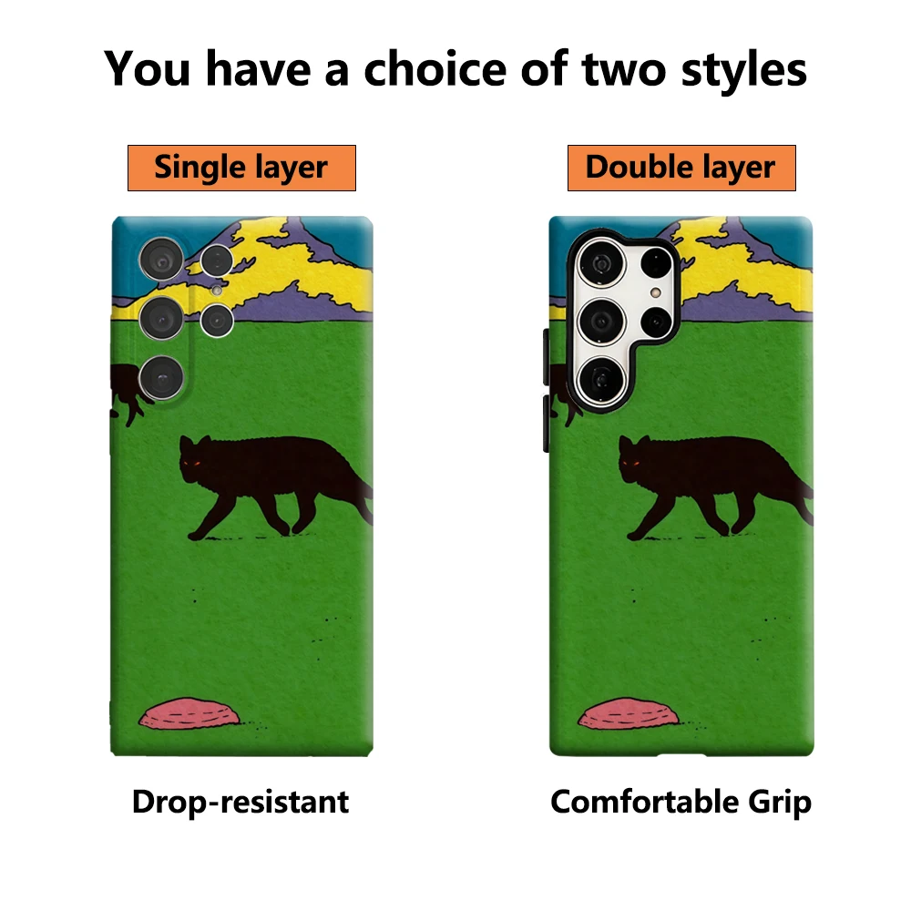 Capa de telefone vintage Wolf Pack para Samsung Galaxy S25 Ultra S24 S23 Ultra Plus Capa traseira brilhante de camada dupla
