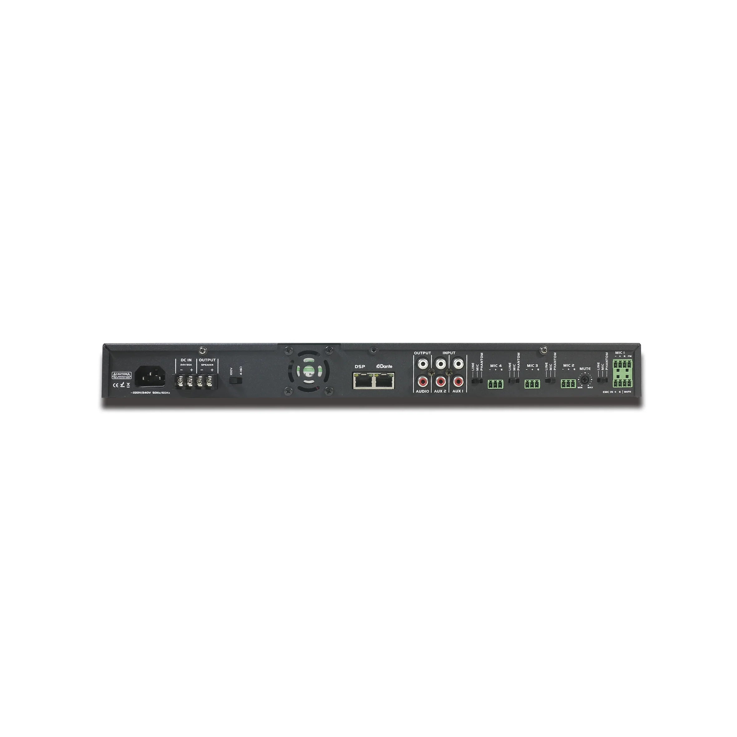 240W Class D 6-input SD/USB/MIC-input PA Bluetooth DSP Dante Network Mixer Amplifier For PA System, Home Audio System, Etc.