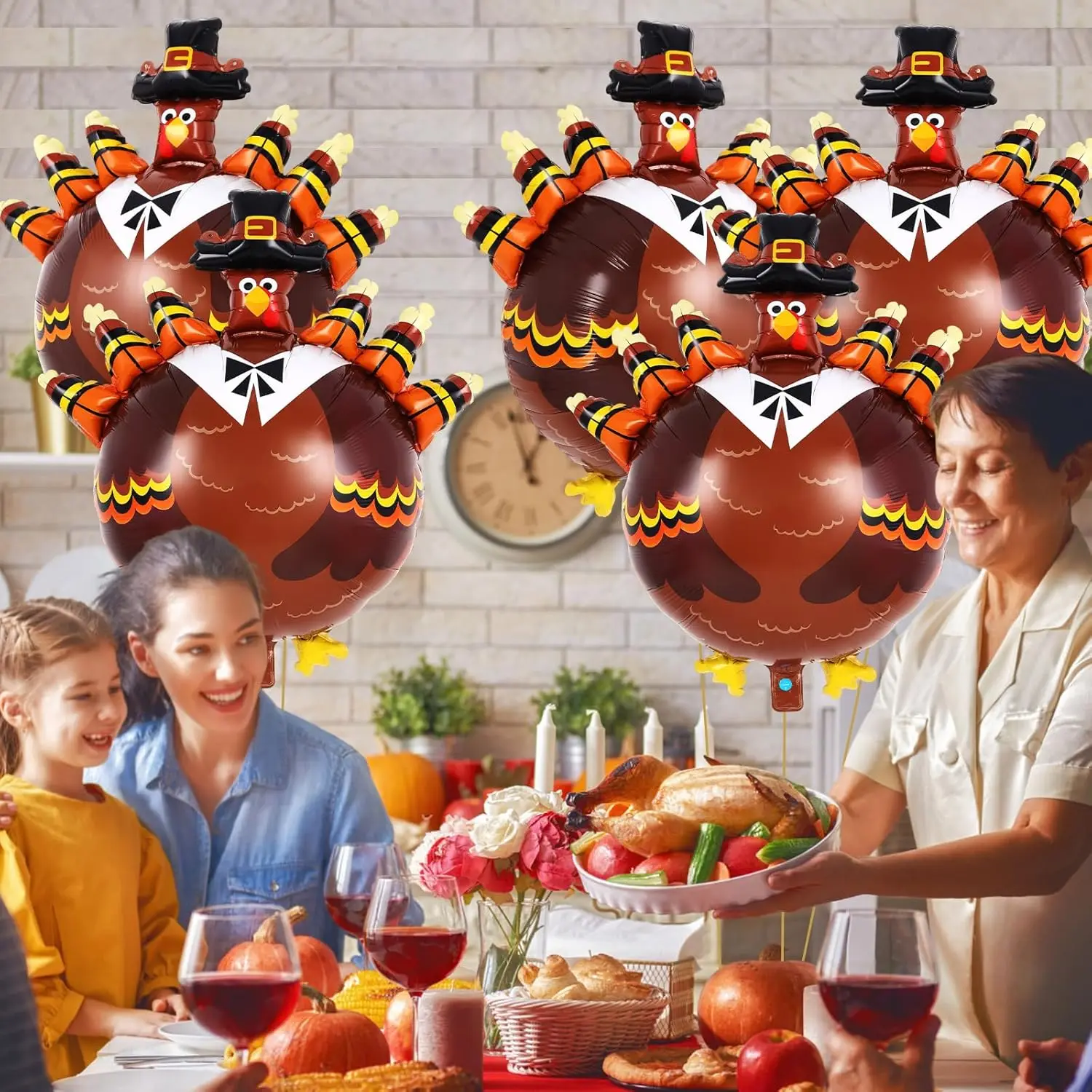 6 قطع كبيرة على شكل تركيا بالون عيد الشكر حفلة الخريف الحصاد مهرجان المنزل التسوق مول بالون للديكور لوازم الحفلات