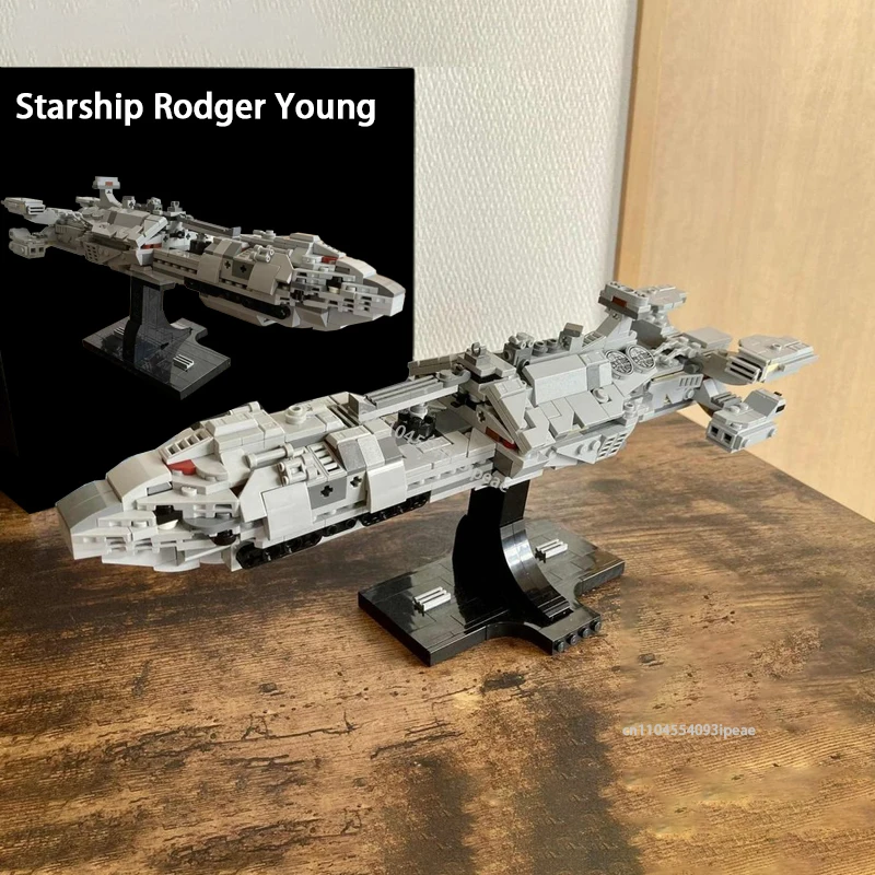 new-starship-rodger-young-spaceship-building-blocks-model-diy-sci-fi-movie-interstellar-assembly-bricks-kids-toy-christmas-gift