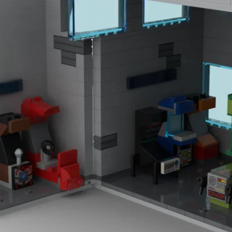 Popular Movie Model MOC Building Bricks Springfield Game Console Room Modular Technology Gift Children Holiday Assemble Toy Suit