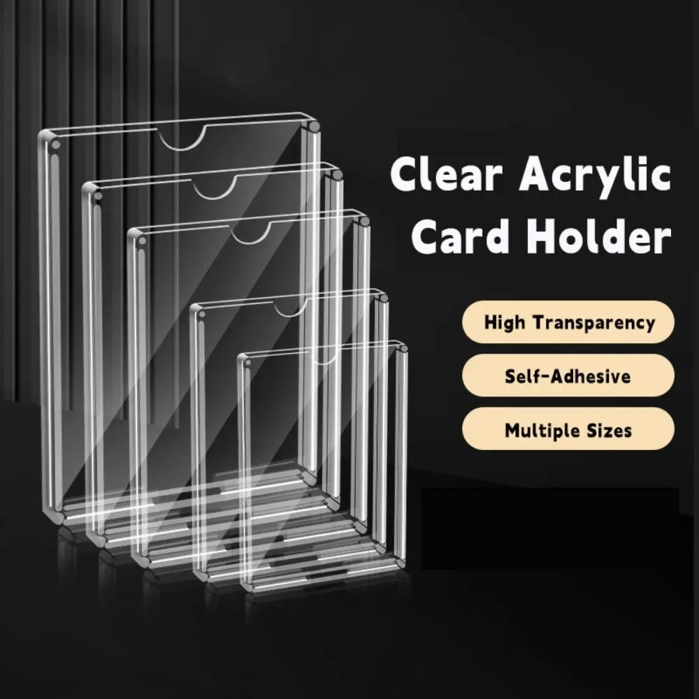 Acrylic Label Holder Clear Self-Adhesive Photo Frame Double Layer Multifunctional Price Tag Display Holder Supermarket