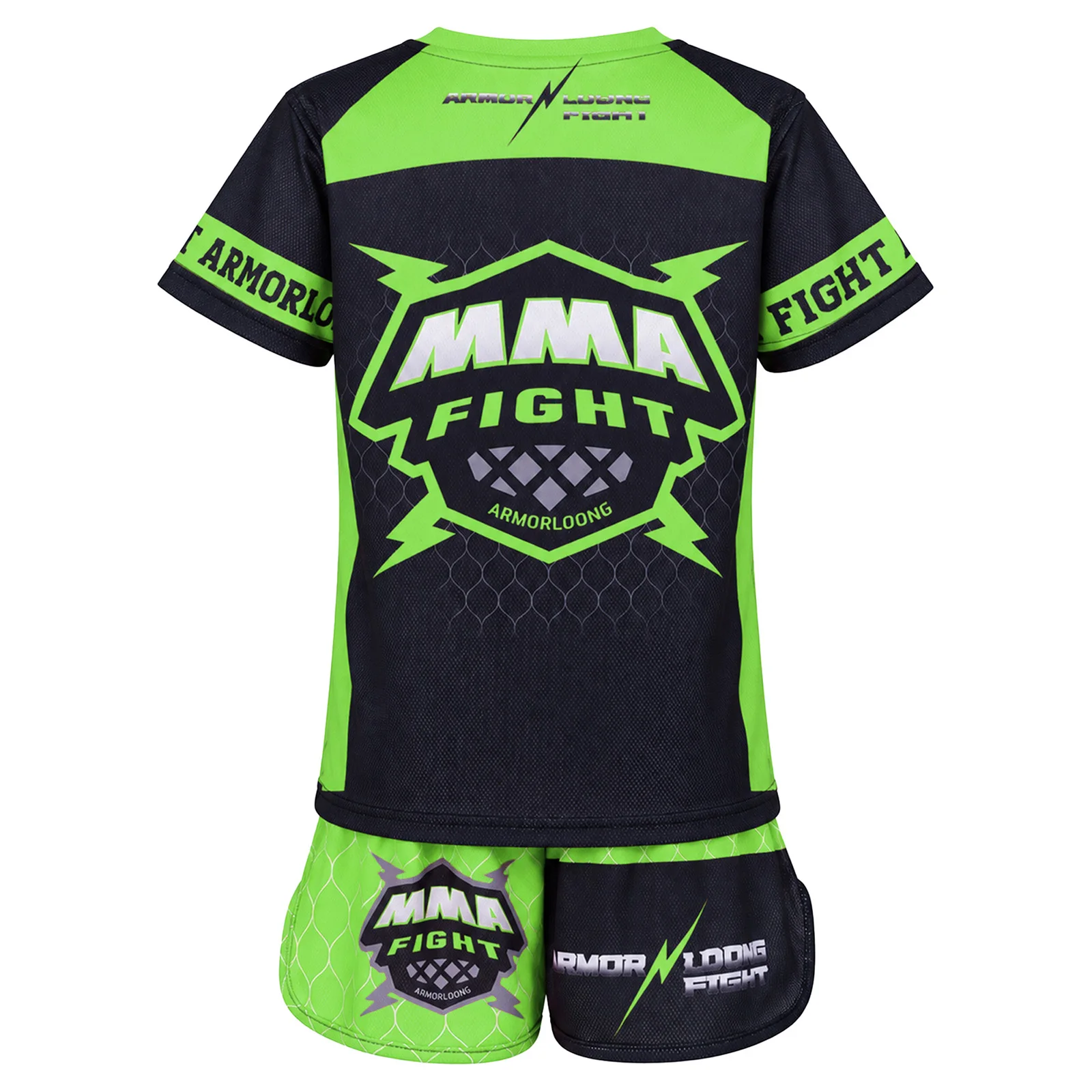 Jugend-MMA-Trainingsset für Jungen und Mädchen, Box-Outfit, Rashguard, Shorts mit seitlichen Schlitzen, Kinder-Kickbox- und Muay-Thai-Sportbekleidung – Detail 8
