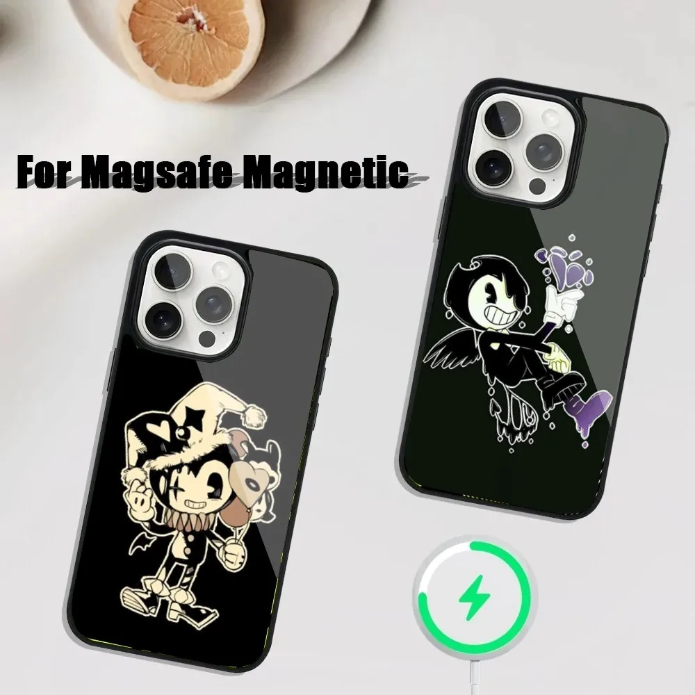 Game B-Bendy Fanart Phone Case For iPhone 16,15,14,13,12,11,Plus,Pro,Max Mini Magsafe Magnetic Wireless Charging