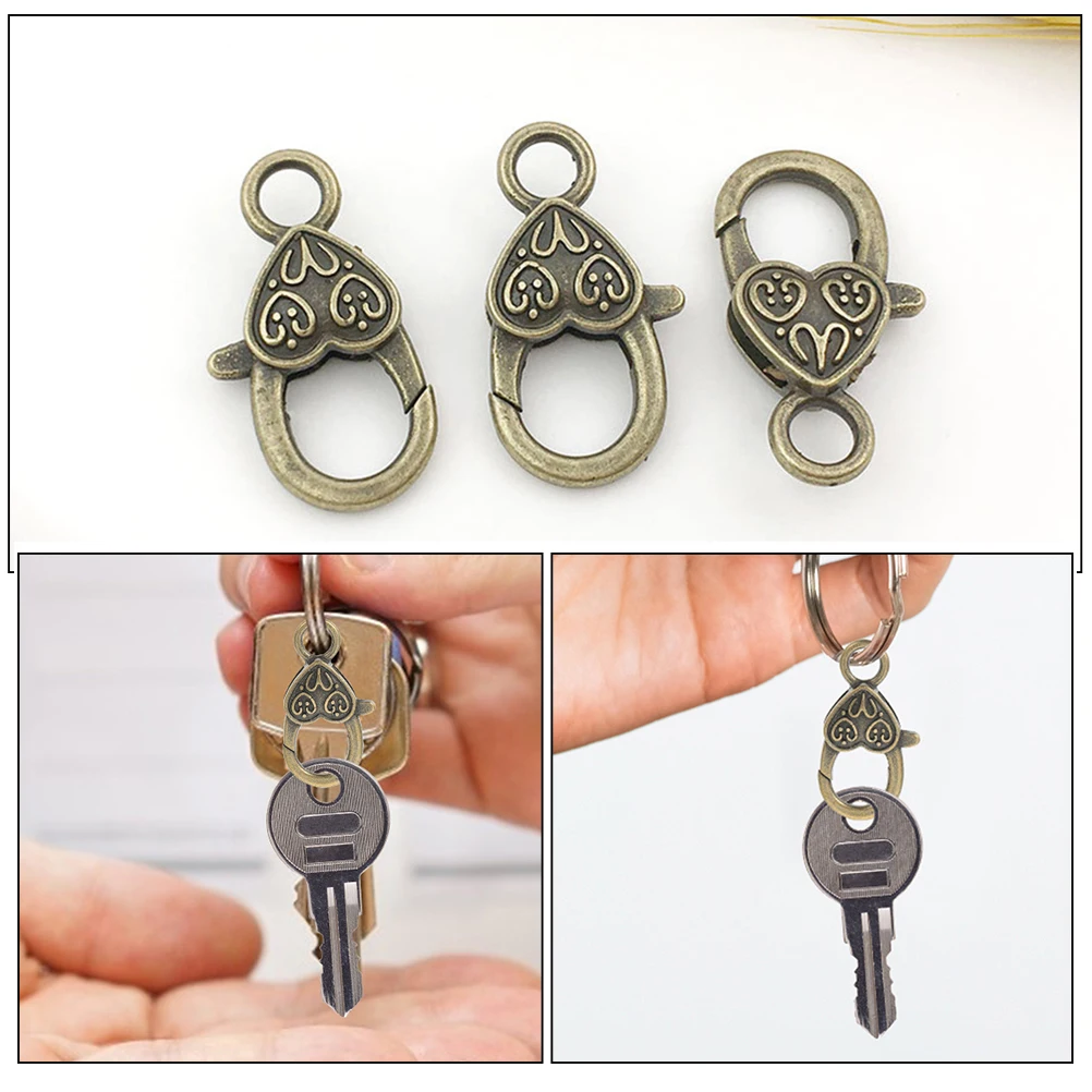 

20pcs Metal Keychain Hooks Diy Crafting Clips Versatile Accessories Lobster Clasps Keyrings Bulk Car Key Chains Pendant Alloy