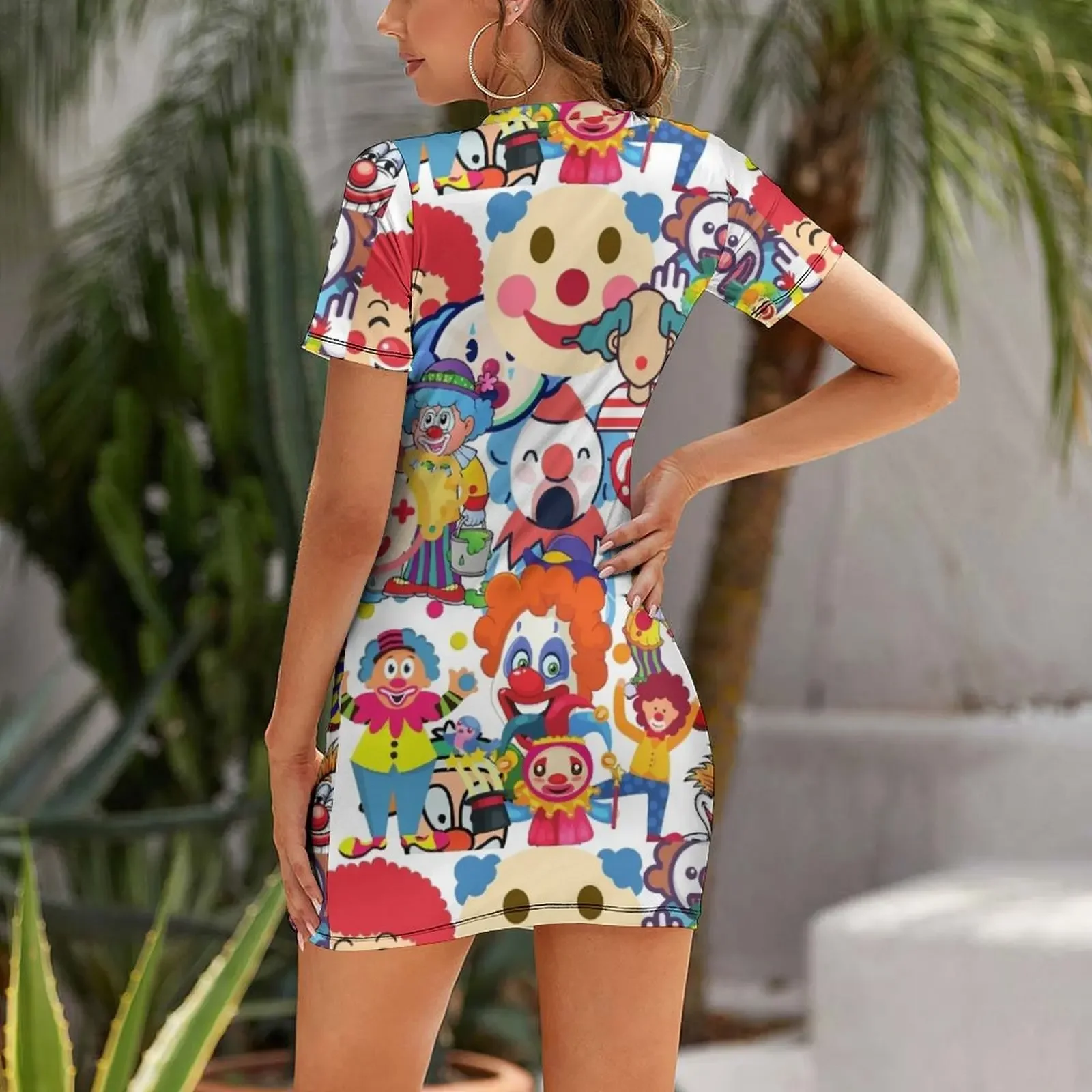 Clown Collection Short-Sleeved Dress beach dresses summer dress womens 2025 prom dresses summer woman dress 2025