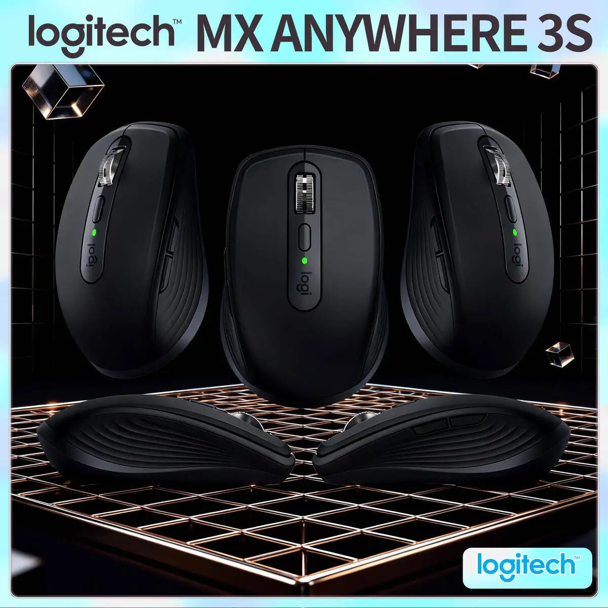 

Logitech MX Anywhere 3S Wireless Dual Mode Mouse Custom DPI Fast Scrolling for Office Home
