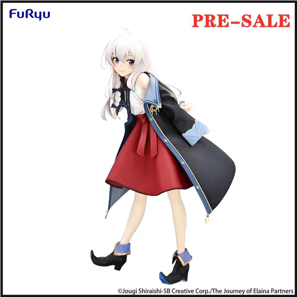 Original Anime Figure Furyu The Journey of Elaina Trio-Try-iT Figure -Elaina Action Figure Collector Figurine Toys Model Doll