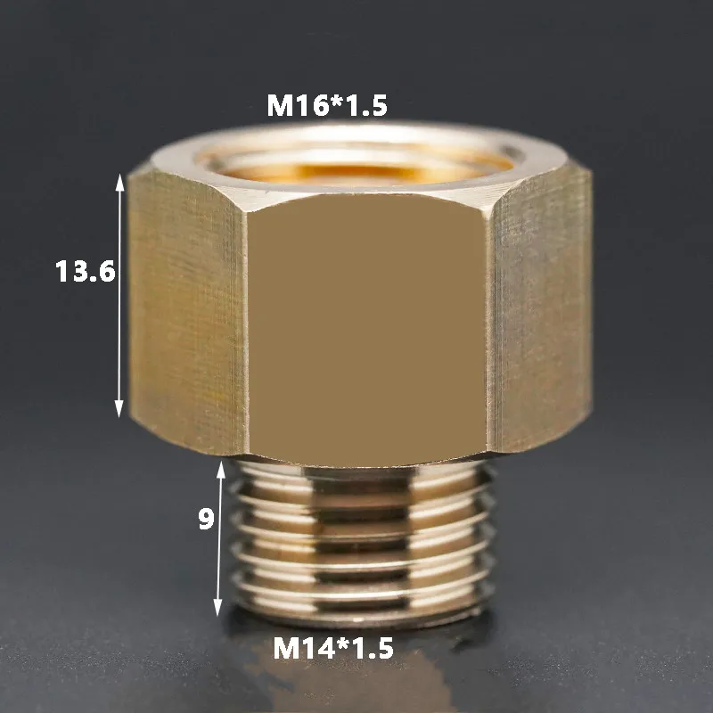 M14 M16 Metric Female To Male Thread Brass Pipe Fitting Coupler Connector Adapter
