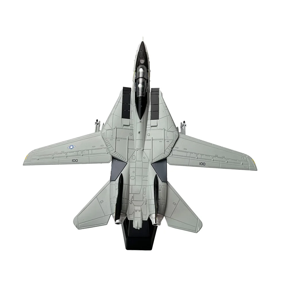 1/100 مقياس الولايات المتحدة جرومان F-14 F14 تومكات بومبكات مقاتلة دييكاست طائرة معدنية نموذج طائرة ألعاب أطفال جمع هدية