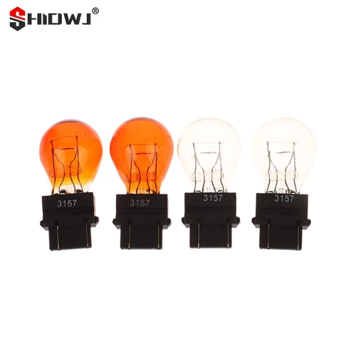 Bombillas halógenas de freno para coche, luz de señal de giro de cristal de cuarzo, lámpara de marcha atrás, 2 piezas, 3157 CC, 12V, 21/5W