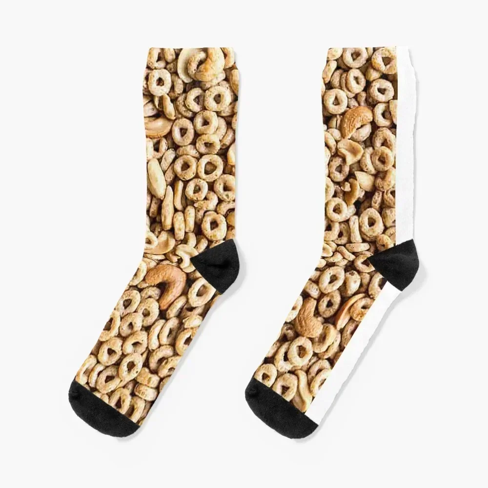 Calcetines Cheerios con nuez de miel, calcetines profesionales para correr, regalo de Navidad, calcetines transparentes para hombre y mujer