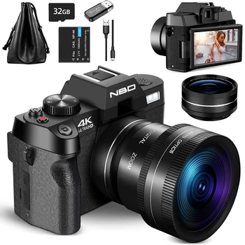 G-Anica 컴팩트 디지털 사진 카메라, 4K 무선 네트워크 카메라, 레트로 브이로그 녹음기, 유튜브 48MP 카메라, 3 인치 플립 스크린 Best5 G-Anica 컴팩트 디지털 사진 카메라, 4K 무선 네트워크 카메라, 레트로 브이로그 녹음기, 유튜브 48MP 카메라, 3 인치 플립 스크린 Best5