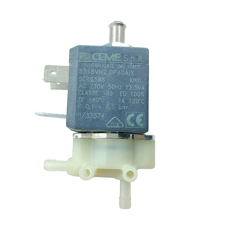 CEME AC 220V 230V Serie 588 Electric Solenoid Valve Normally Open High Pressure Coffee Machine Steam Hot Water Solenoid Valve