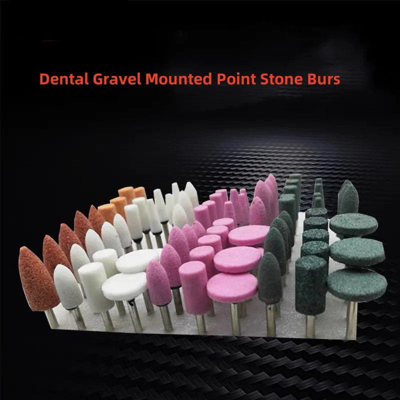 

100pcs Dental Gravel Mounted Point Stone Burs 2.35mm Bullet Cylinder Shape Dental Lab Clinic Polishing Grinding Material